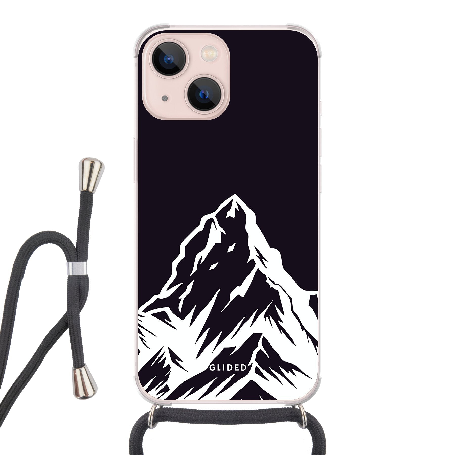 Alpine Adventure Handyhülle für iPhone 13 mini mit majestätischen Berggipfeln und Tälern, ideal für Naturfreunde.